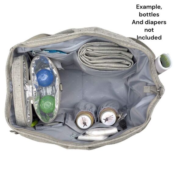 Lassig Baby Changing Bag Diaper Twin Boucle 33 (L) x 13 (W) x 37 (H) Insulated - Picture 2 of 14